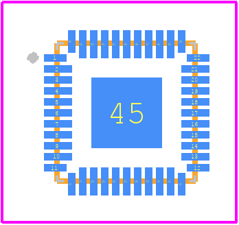 IS31FL3236A-QFLS2-TR - Integrated Silicon Solution Inc. PCB footprint - Other - Other - QFN-44