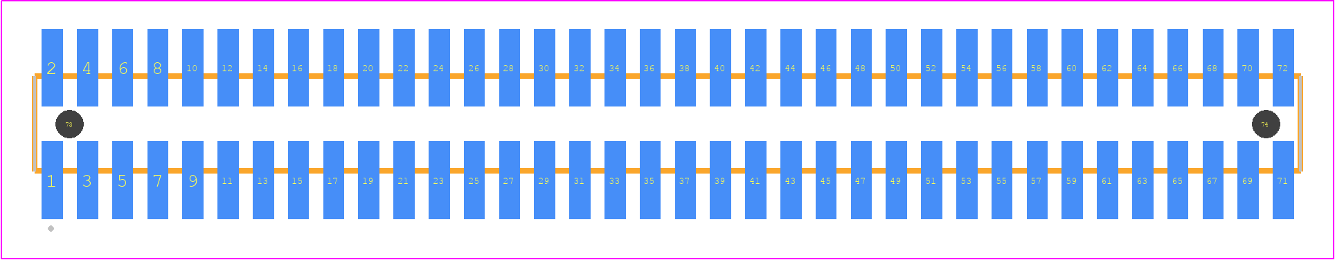 FTSH-136-14-SM-DV-A - SAMTEC PCB footprint - Other - Other - FTSH-136-XX-YYY-DV-A