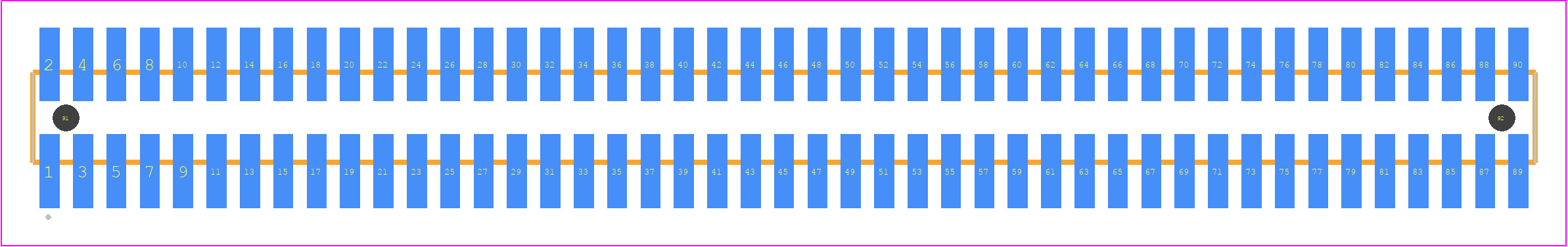 FTSH-145-14-H-DV-A - SAMTEC PCB footprint - Other - Other - FTSH-145-XX-YYY-DV-A