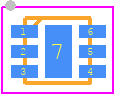 SP3012-03UTG - LITTELFUSE PCB footprint - Small Outline No-lead - Small Outline No-lead - μDFN-6-1