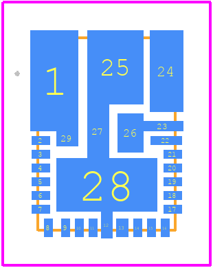 IR38265MTRPBFAUMA1 - Infineon PCB footprint - Other - Other - PQFN 5mm x 7mm 