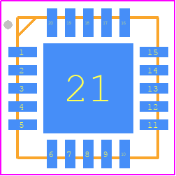 MAX9710ETP+ - Analog Devices PCB footprint - Quad Flat No-Lead - Quad Flat No-Lead - 20-LFCSP-5X5X0.75_2023