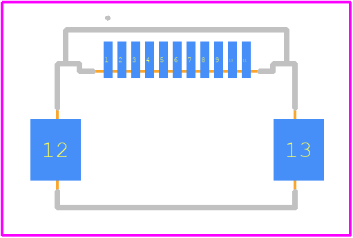 XF3M-1115-1B - OMRON Electronics PCB footprint - Other - Other - XF3M-1115-1B-2