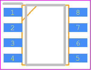 S-24C512CI-J8T1U4 - ABLIC Inc. PCB footprint - Small Outline Packages - Small Outline Packages - SOP8J-Z-PKG