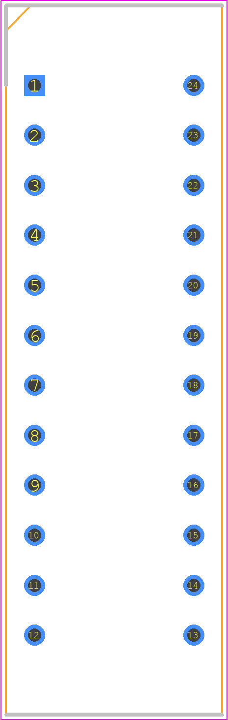 LDC-N2502RI - Lumex PCB footprint - Dual-In-Line Sockets - Dual-In-Line Sockets - TPSA224M035R6000