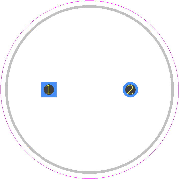 228CKH035M - Cornell Dubilier PCB footprint - Capacitor, Polarized Radial Diameter - Capacitor, Polarized Radial Diameter - 228CKH035M