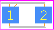 RB050LAM-30TFTR - ROHM Semiconductor PCB footprint - Small Outline Diode Flat Lead - Small Outline Diode Flat Lead - SOD-128