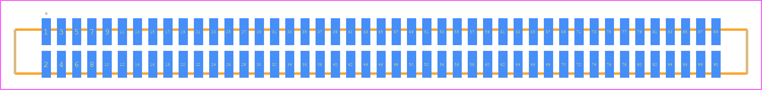SFML-145-T2-STL-D - SAMTEC PCB footprint - Other - Other - SFML-145-SS-YYY-D