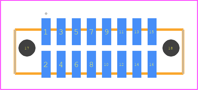 SFML-108-T2-H-D-A - SAMTEC PCB footprint - Other - Other - SFML-108-SS-YYY-D-A