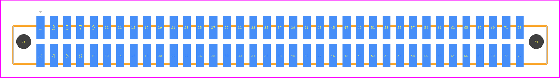 SFML-137-L2-F-D-A - SAMTEC PCB footprint - Other - Other - SFML-137-SS-YYY-D-A