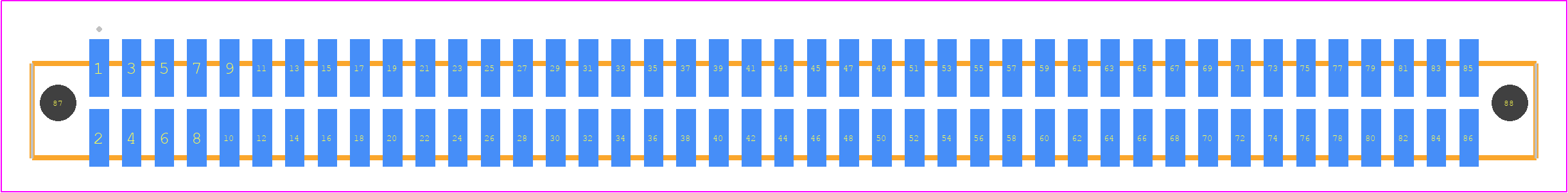 SFML-143-L2-L-D-A - SAMTEC PCB footprint - Other - Other - SFML-143-SS-YYY-D-A