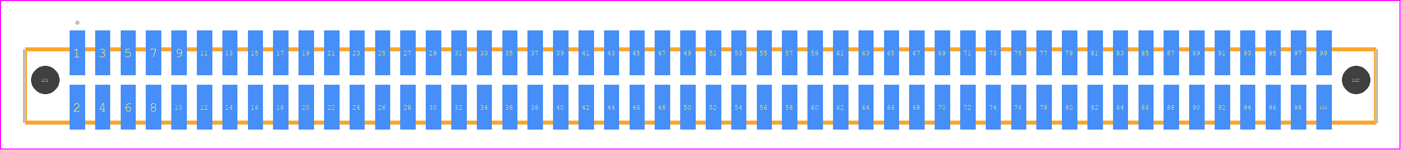 SFML-150-02-F-D-A-K-TR - SAMTEC PCB footprint - Other - Other - SFML-150-SS-YYY-D-A-K-TR