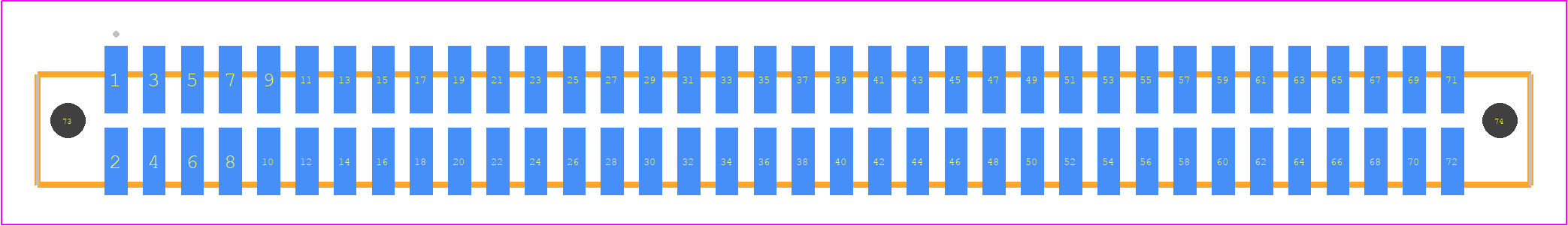 SFML-136-T2-H-D-LC - SAMTEC PCB footprint - Other - Other - SFML-136-SS-YYY-D-LC
