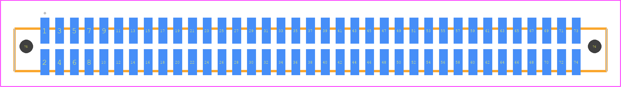 SFML-137-T2-LM-D-LC - SAMTEC PCB footprint - Other - Other - SFML-137-SS-YYY-D-LC
