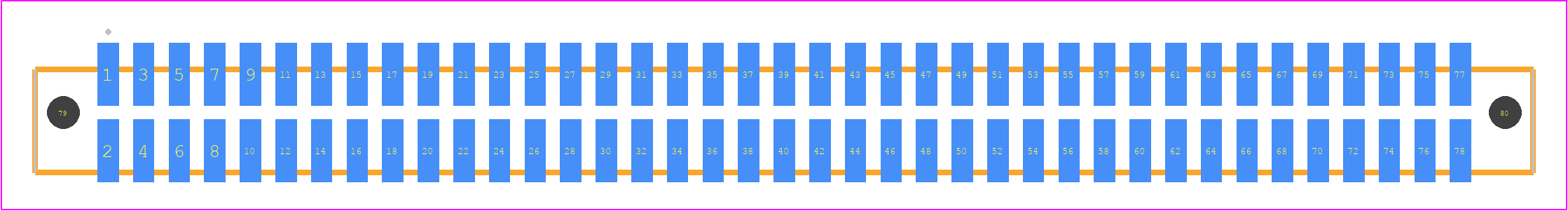 SFML-139-02-LM-D-LC - SAMTEC PCB footprint - Other - Other - SFML-139-SS-YYY-D-LC