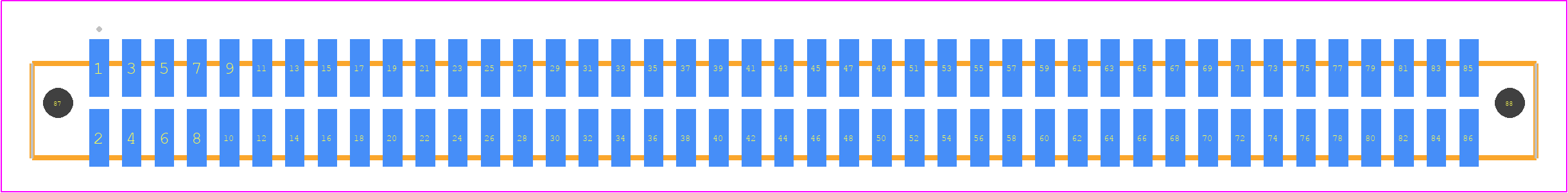 SFML-143-02-SM-D-LC - SAMTEC PCB footprint - Other - Other - SFML-143-SS-YYY-D-LC