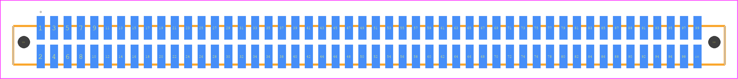 SFML-150-02-S-D-LC - SAMTEC PCB footprint - Other - Other - SFML-150-SS-YYY-D-LC