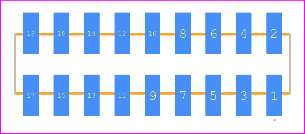 SSW-109-22-G-D-VS - SAMTEC PCB footprint - Other - Other - SSW-109-22-XXX-D-VS