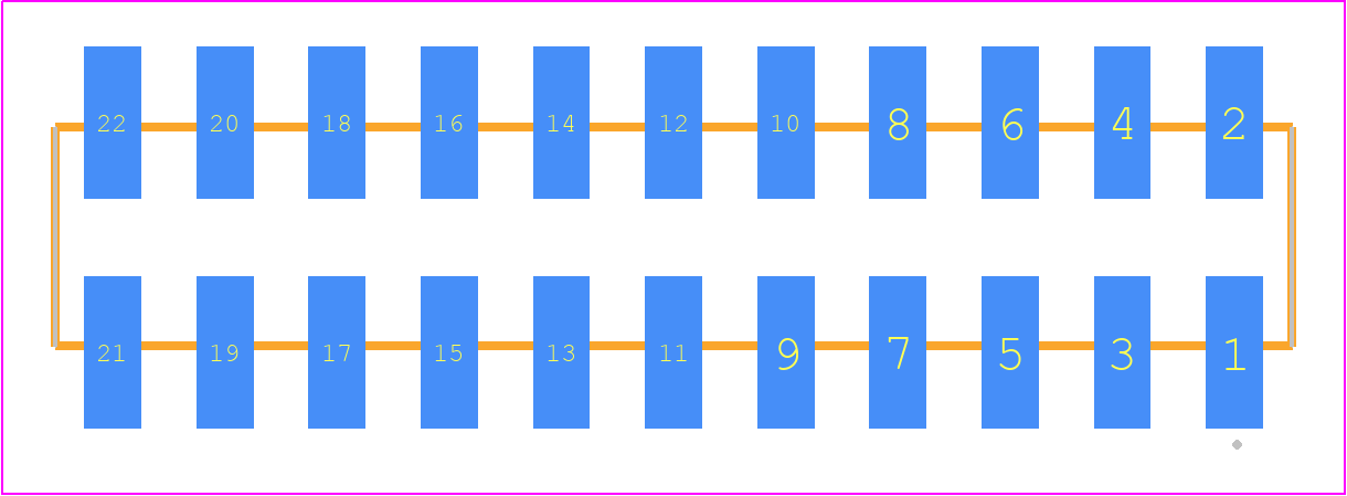 SSW-111-22-L-D-VS - SAMTEC PCB footprint - Other - Other - SSW-111-22-XXX-D-VS