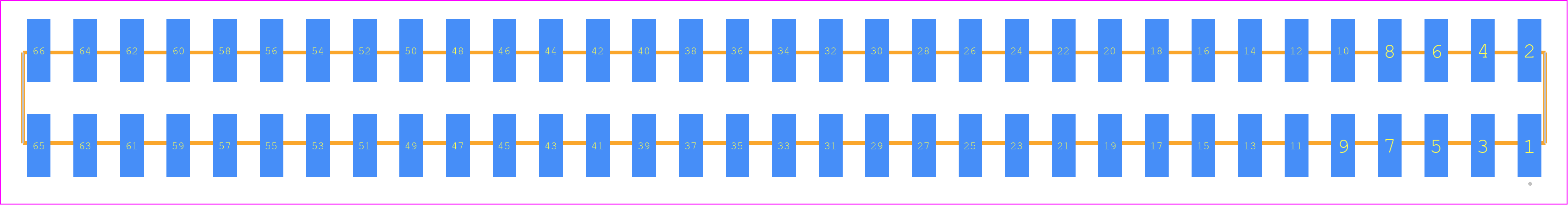 SSW-133-22-L-D-VS - SAMTEC PCB footprint - Other - Other - SSW-133-22-XXX-D-VS
