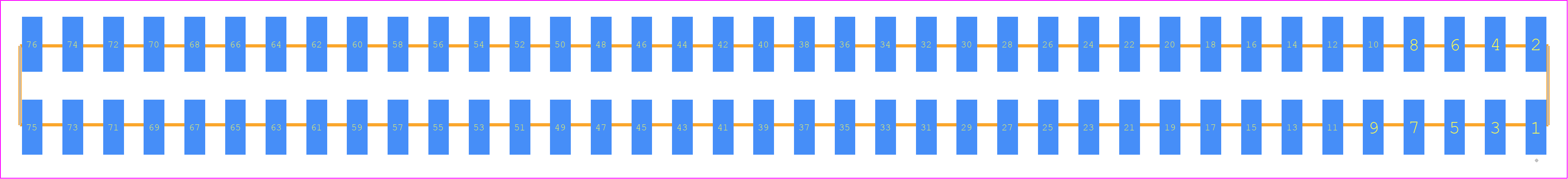 SSW-138-22-S-D-VS - SAMTEC PCB footprint - Other - Other - SSW-138-22-XXX-D-VS