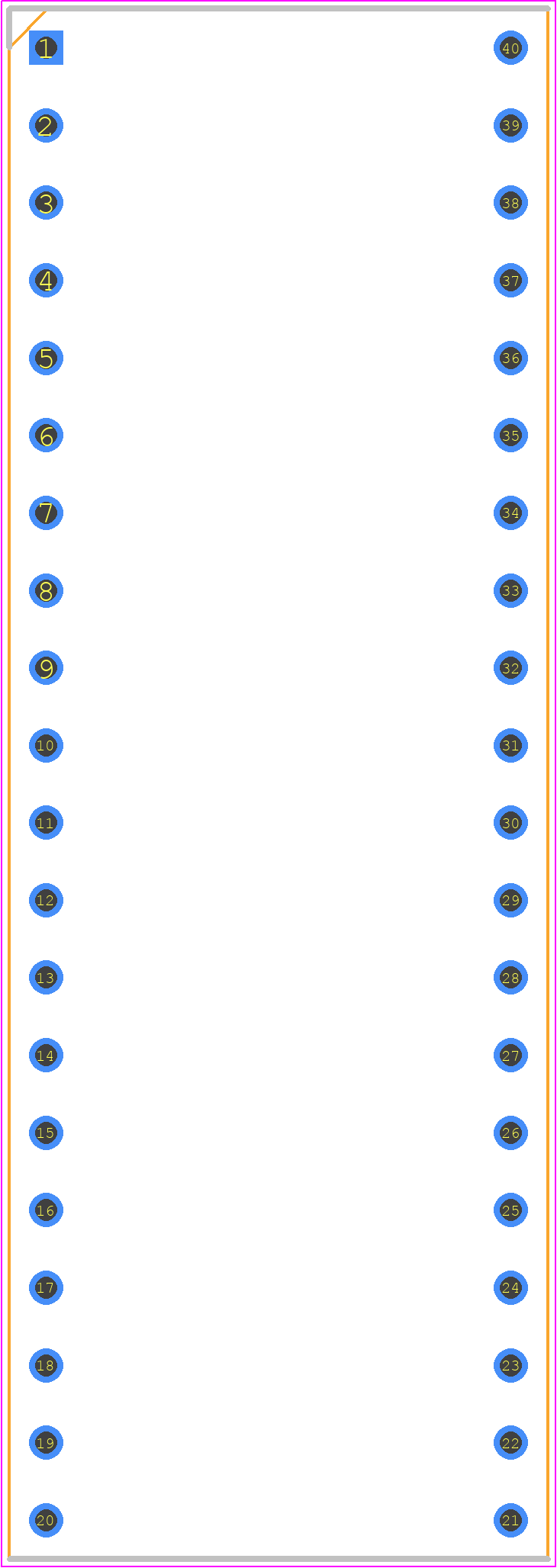 ICA-640-STT-L - SAMTEC PCB footprint - Dual-In-Line Sockets - Dual-In-Line Sockets - ICA-640-STT-L