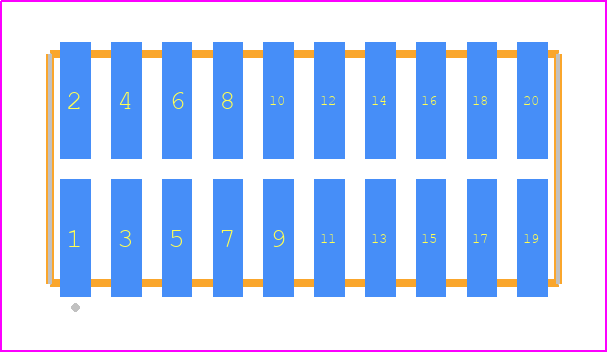 TFML-110-02-LM-D - SAMTEC PCB footprint - Other - Other - TFML-110-02-XXX-D