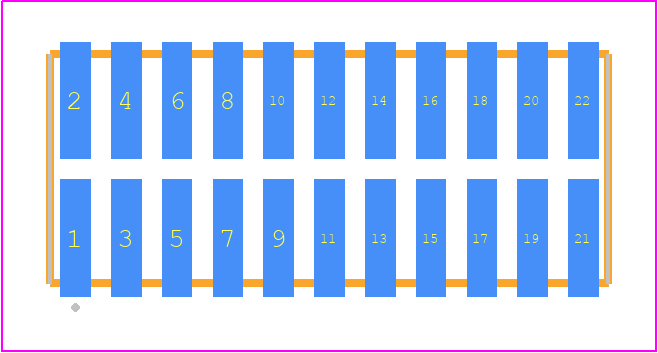 TFML-111-02-F-D - SAMTEC PCB footprint - Other - Other - TFML-111-02-XXX-D