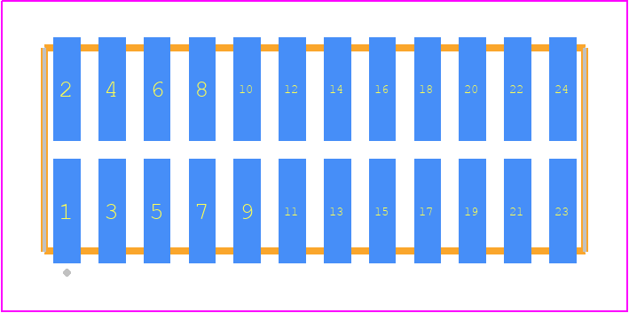 TFML-112-02-STL-D - SAMTEC PCB footprint - Other - Other - TFML-112-02-XXX-D