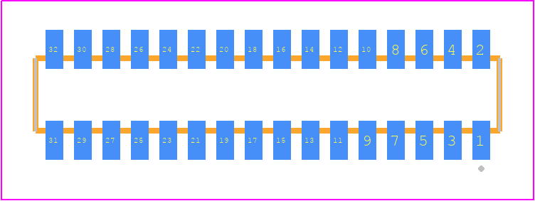 CLM-116-02-F-D-K-TR - SAMTEC PCB footprint - Other - Other - CLM-116-02-XX-D-Y-TR