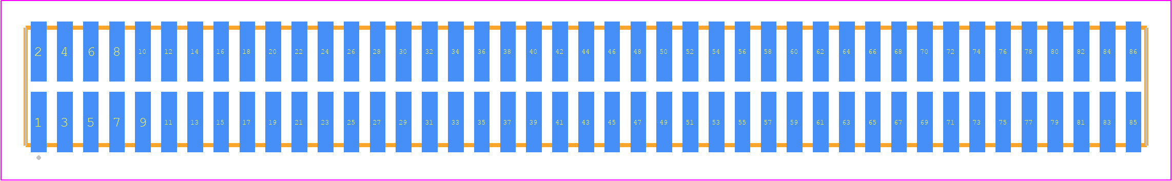 TFML-143-02-FM-D - SAMTEC PCB footprint - Other - Other - TFML-143-02-XXX-D
