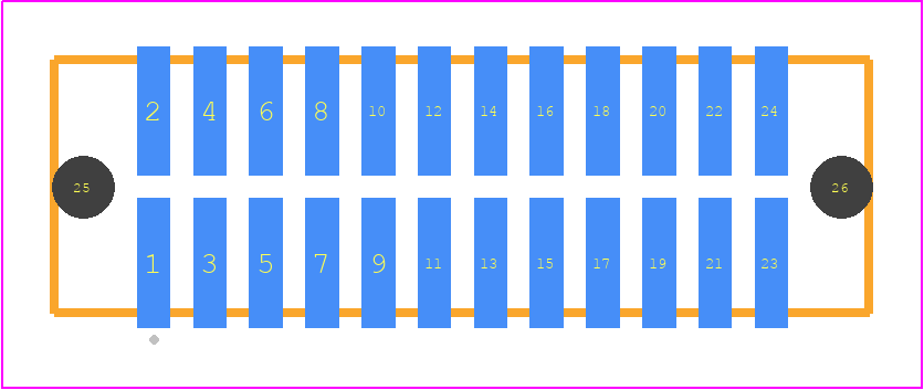 TFML-112-02-STL-D-A - SAMTEC PCB footprint - Other - Other - TFML-112-02-XXX-D-A