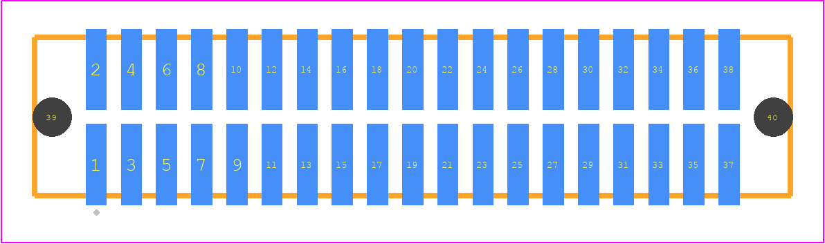 TFML-119-02-F-D-A - SAMTEC PCB footprint - Other - Other - TFML-119-02-XXX-D-A