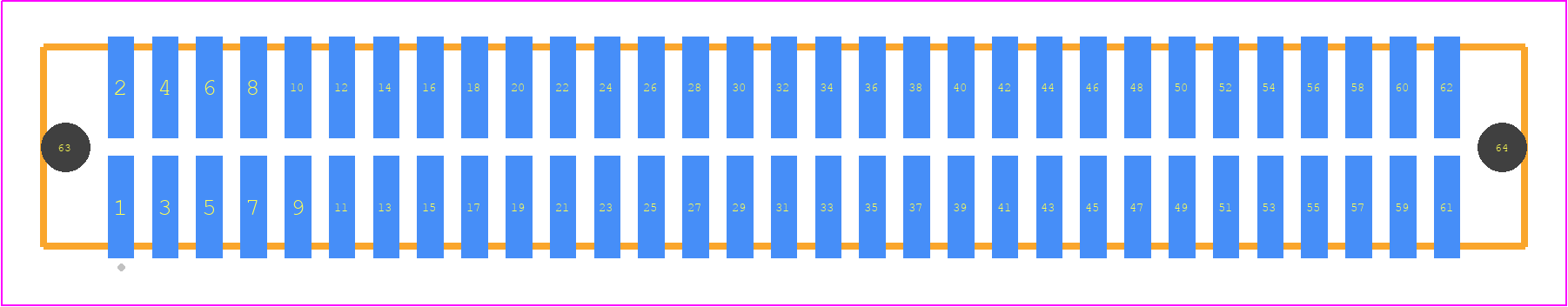 TFML-131-02-STL-D-A - SAMTEC PCB footprint - Other - Other - TFML-131-02-XXX-D-A