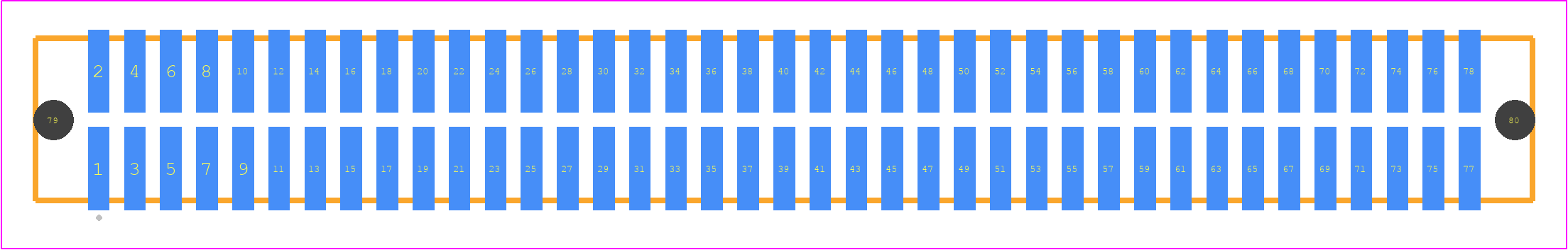 TFML-139-02-LM-D-A - SAMTEC PCB footprint - Other - Other - TFML-139-02-XXX-D-A