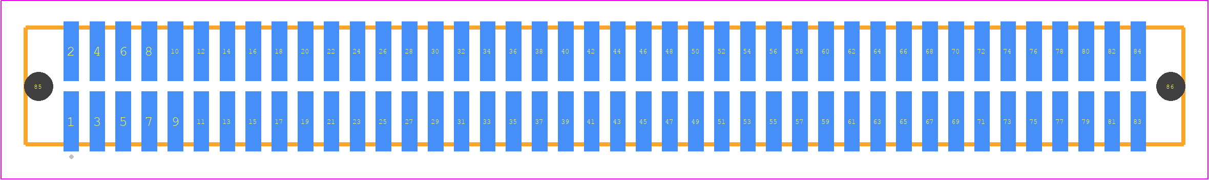 TFML-142-02-S-D-A - SAMTEC PCB footprint - Other - Other - TFML-142-02-XXX-D-A