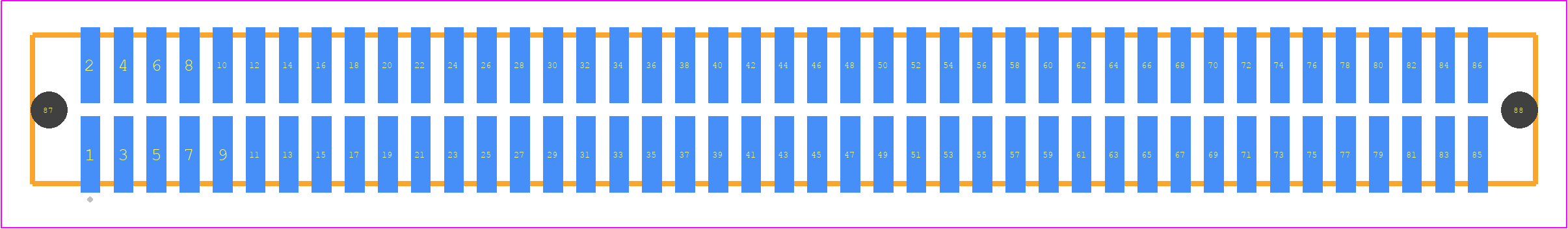 TFML-143-02-LM-D-A - SAMTEC PCB footprint - Other - Other - TFML-143-02-XXX-D-A