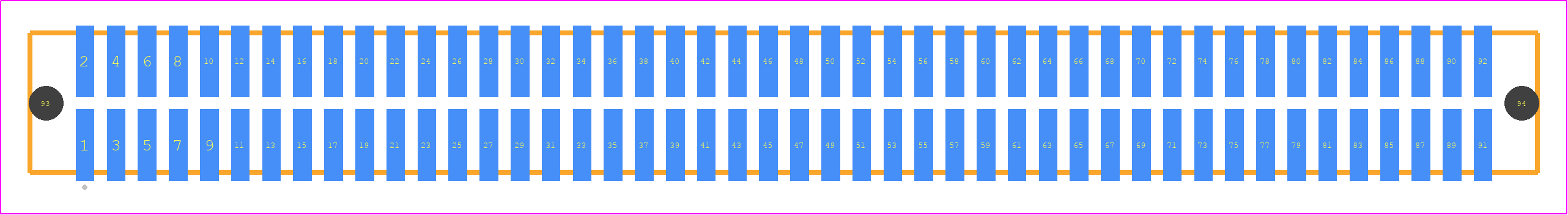 TFML-146-02-STL-D-A - SAMTEC PCB footprint - Other - Other - TFML-146-02-XXX-D-A