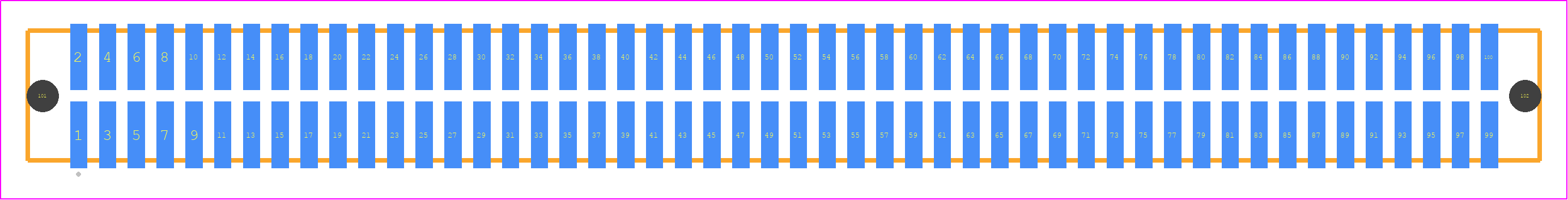 TFML-150-02-LM-D-A - SAMTEC PCB footprint - Other - Other - TFML-150-02-XXX-D-A