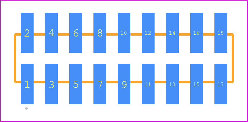 TMM-109-05-LM-D-SM - SAMTEC PCB footprint - Other - Other - TMM-109-YY-XX-D-SM