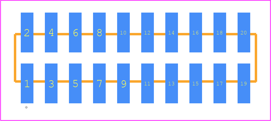 TMM-110-06-T-D-SM - SAMTEC PCB footprint - Other - Other - TMM-110-YY-XX-D-SM
