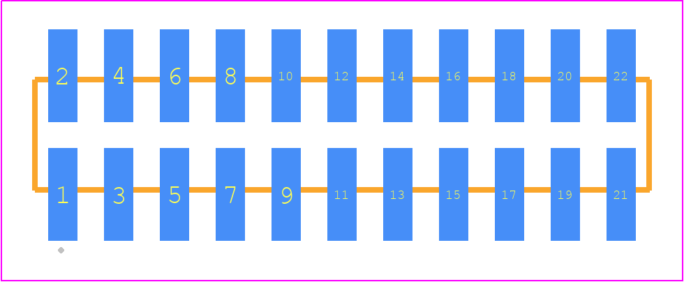 TMM-111-01-H-D-SM - SAMTEC PCB footprint - Other - Other - TMM-111-YY-XX-D-SM