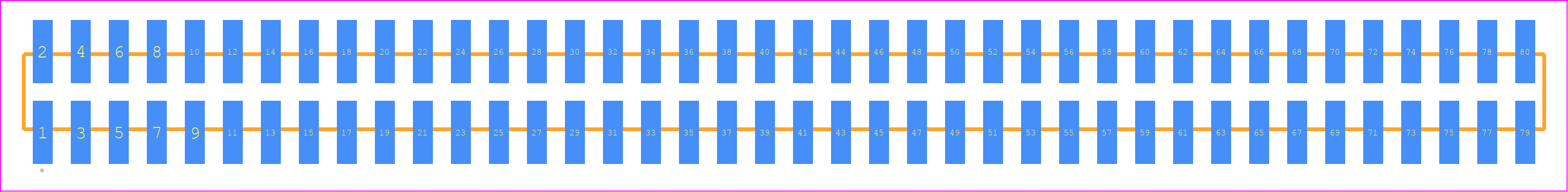 TMM-140-04-TM-D-SM - SAMTEC PCB footprint - Other - Other - TMM-140-YY-XX-D-SM