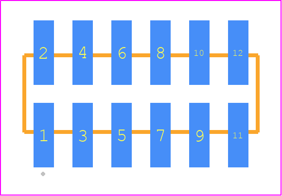 TMM-106-06-L-D-SM-P-TR - SAMTEC PCB footprint - Other - Other - TMM-106-YY-XX-D-SM-P-TR