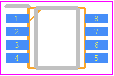 BQ29412DCT3RE6 - Texas Instruments PCB footprint - Small Outline Packages - Small Outline Packages - DCT (R-PDSO-G8)