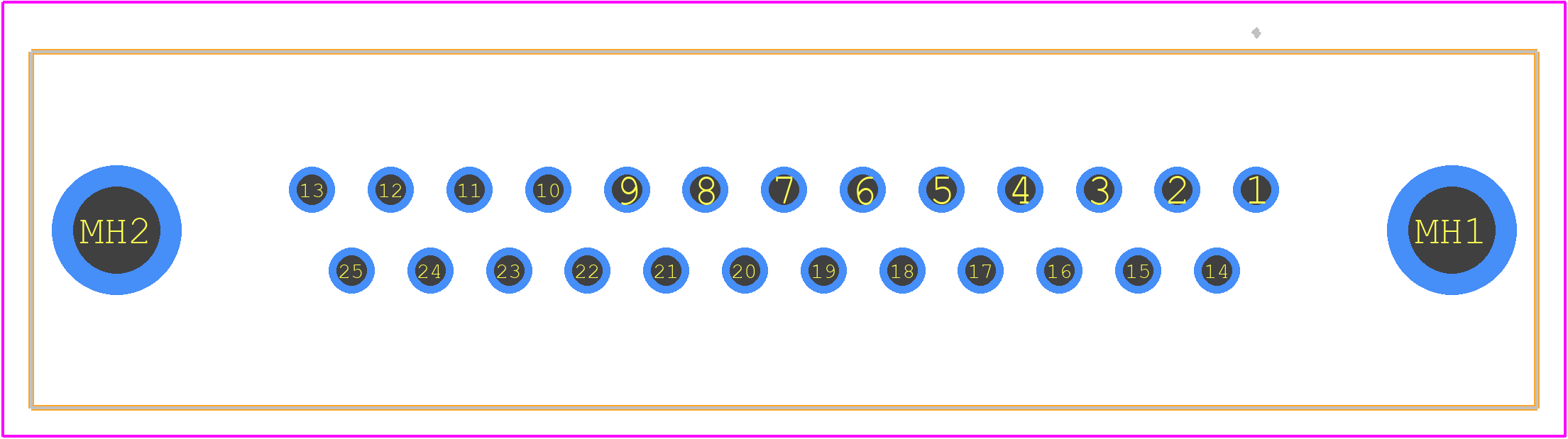 K85X-BD-25S-BR - Kycon PCB footprint - Other - Other - K85X-BD-25S-BR-2