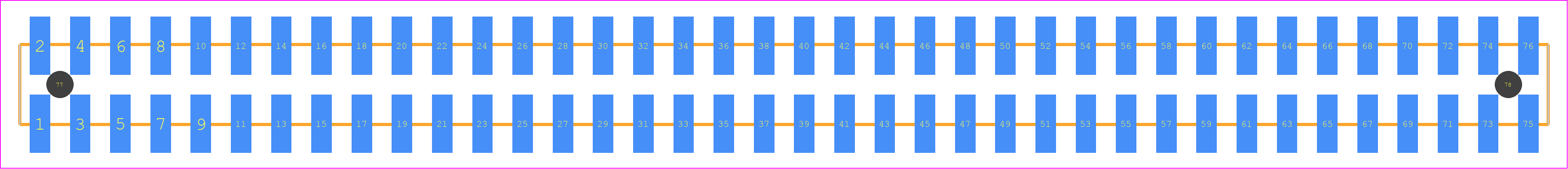 TSM-138-04-LM-DV-A-TR - SAMTEC PCB footprint - Other - Other - TSM-138-XX-YYY-DV-A-TR