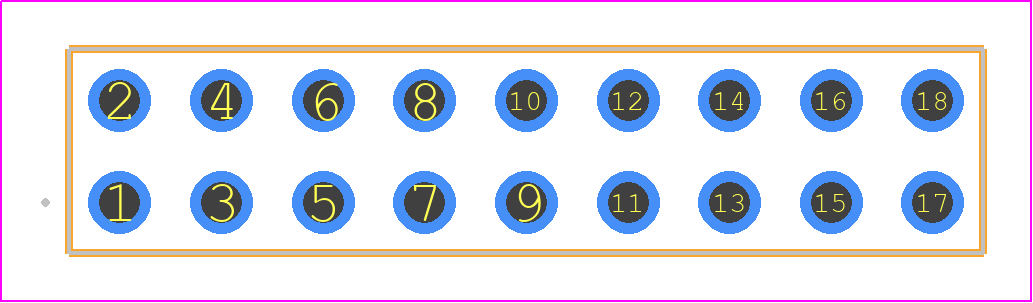 TSW-109-09-FM-D - SAMTEC PCB footprint - Other - Other - TSW-109-XX-YY-D