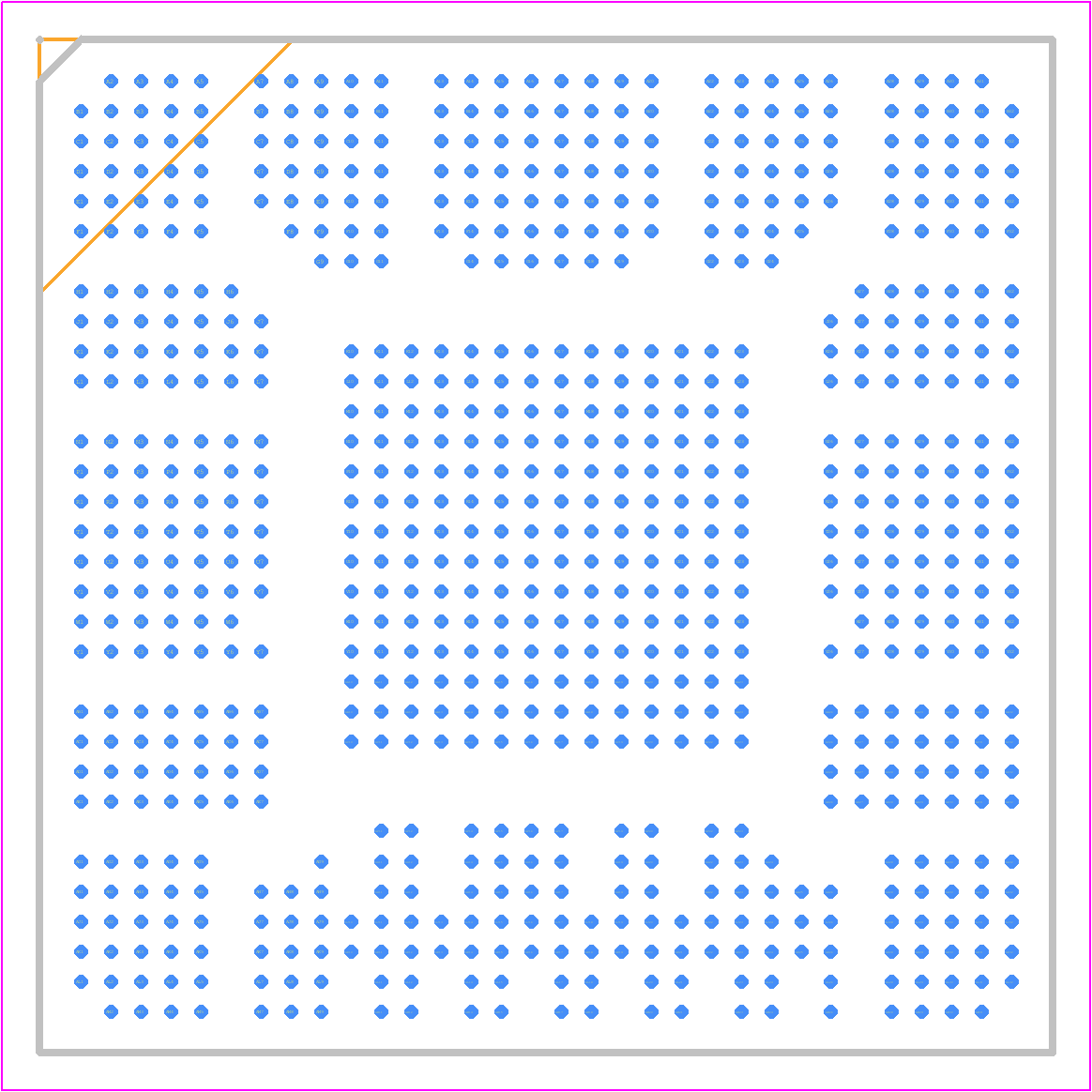 LFE5U-85F-7BG756I - Lattice Semiconductor PCB footprint - BGA - BGA - 756-Ball caBGA Package