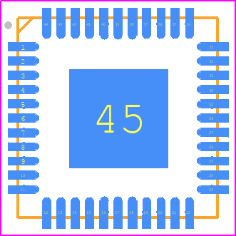 SY89112UMY - Microchip PCB footprint - Quad Flat No-Lead - Quad Flat No-Lead - 44-Pin QFN